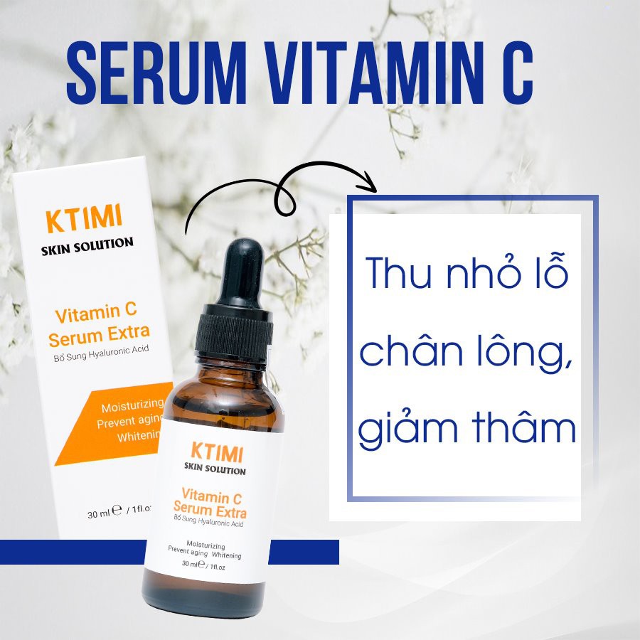 Bộ sản phẩm trẻ hoá da Ktimi - Retinol - Serum cấp ẩm - Serum vitamin C Ktimi