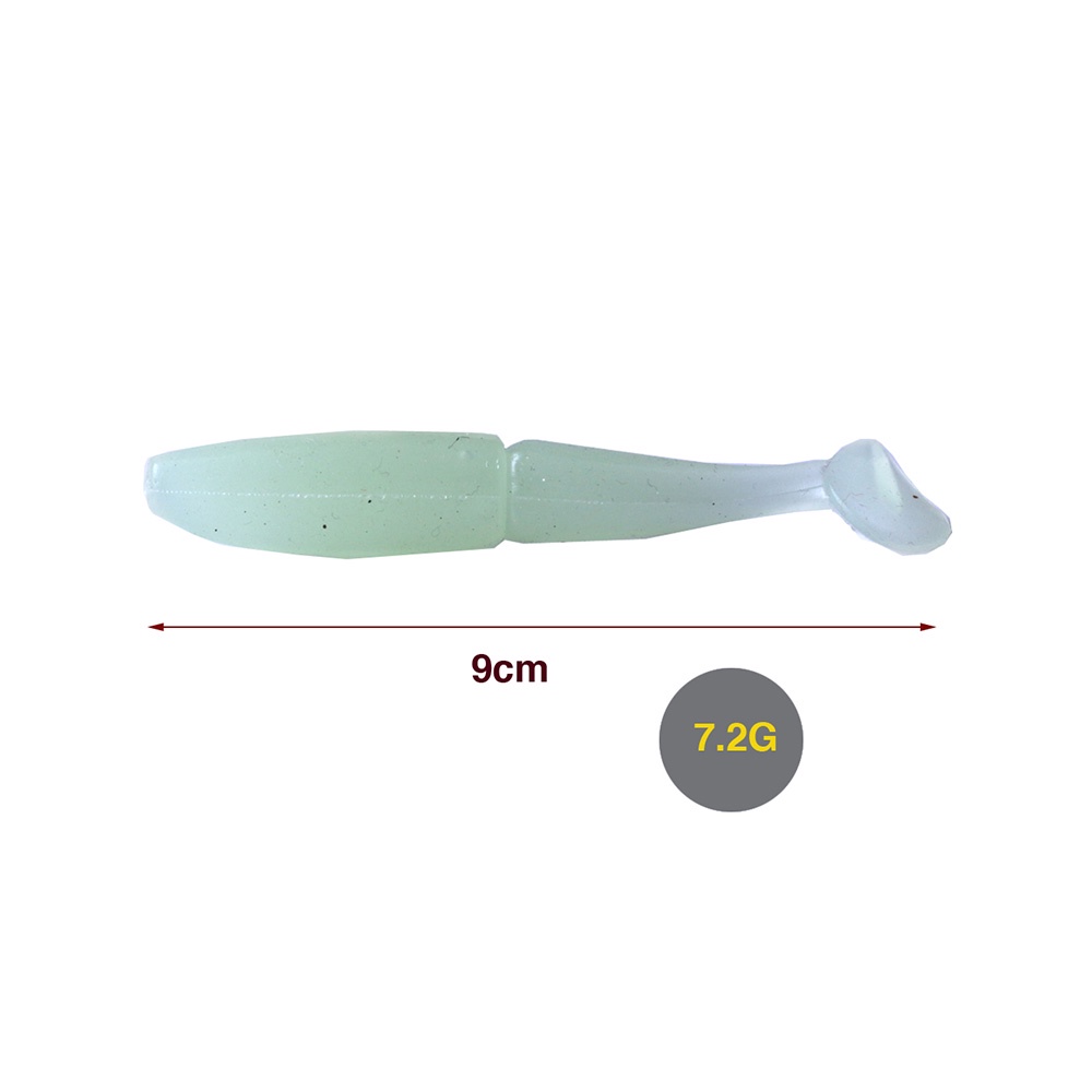 Bộ 6 Mồi Câu Cá Mềm Phát Sáng Nhiều Kích Cỡ Tiện Dụng