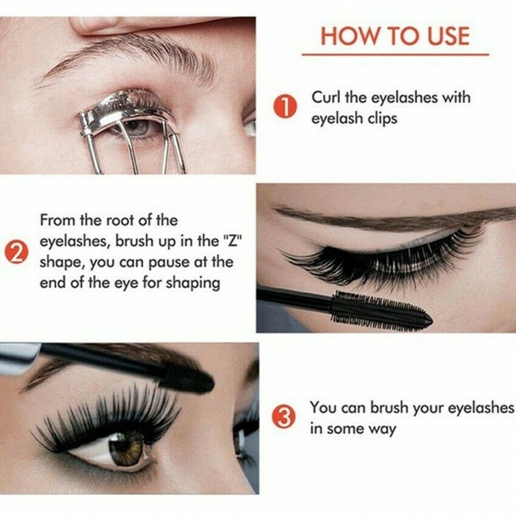 Mascara Sợi Tơ 4D Kháng Nước Chống Nhòe Chuốt Mi Cong Vút Và Dài Hơn