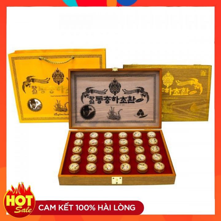 Đông Trùng Hạ Thảo Gỗ Vàng 30 Viên Hàn Quốc