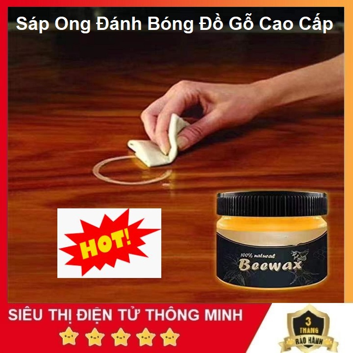 Sáp Ong Beewax Đánh Bóng Đồ Gỗ, Sáp Loại Đậm Đặc Nhất - Chuyên Làm Bóng Bàn Ghế Gỗ - Tủ Gỗ - Cầu Thang - Sàn Gỗ Đa Năng