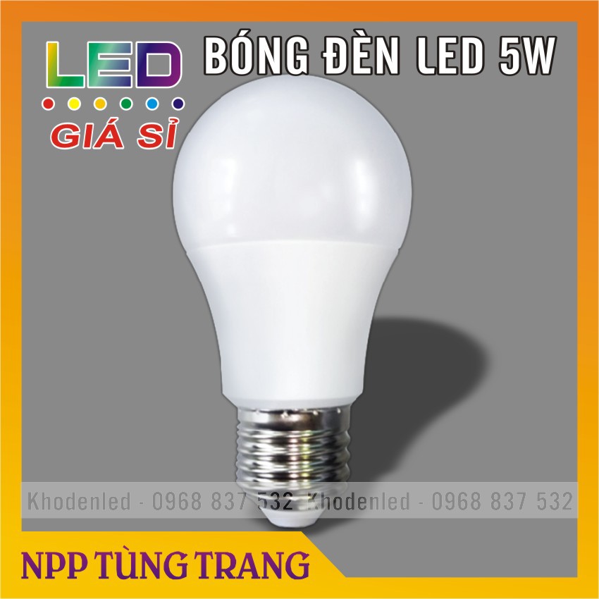 Bóng đèn led bulb 5W kín nước ánh sáng trắng, vàng