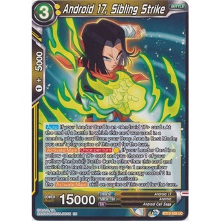 Thẻ bài Dragonball - bản tiếng Anh - Android 17, Sibling Strike / BT13-109'