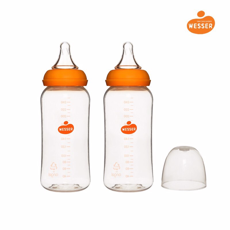 [MẪU MỚI 2020] BÌNH SỮA WESSER 250ML NHỰA PP BPA FREE