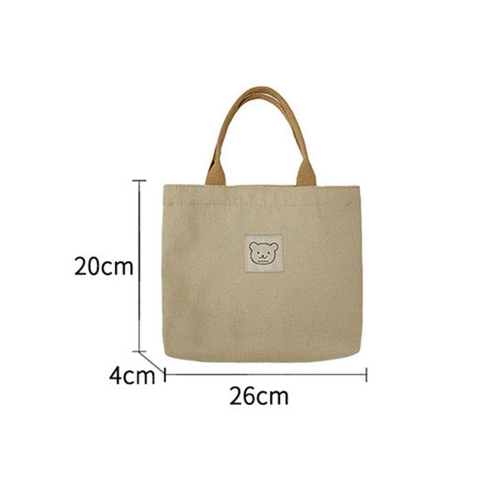 Túi Tote Vải Canvas Phong Cách Nhật Bản Thêu Hình Gấu Dễ Thương