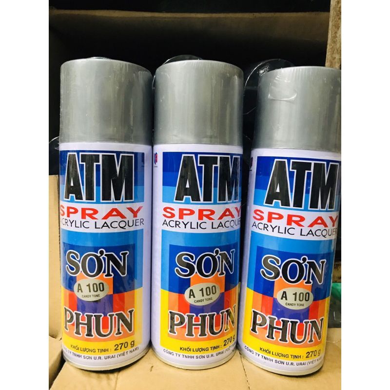Sơn xịt ATM/TV màu nhũ bạc A100