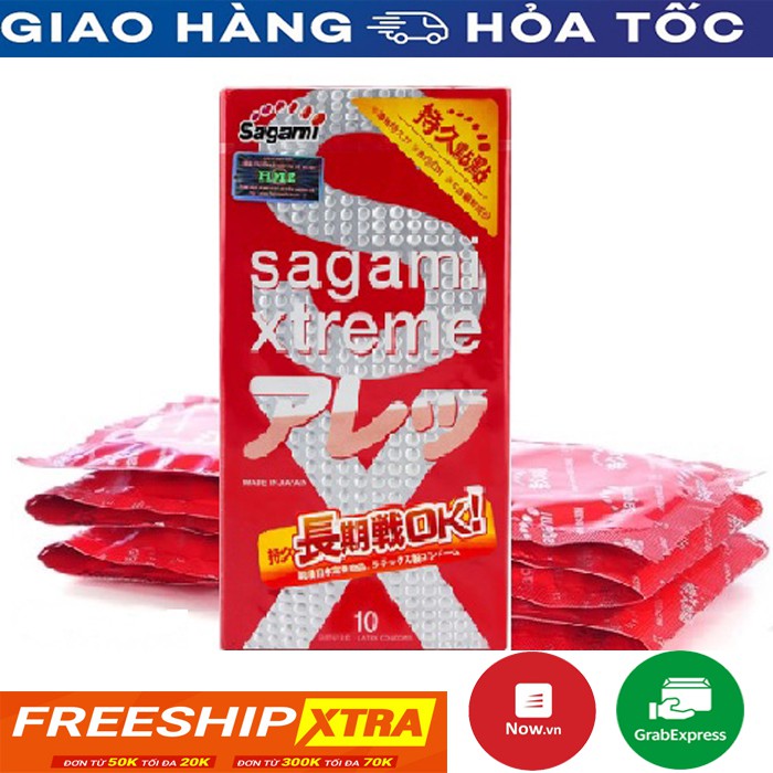 Bao cao su SAGAMI XTREM FEEL LONG hộp 10 chiếc tăng thời gian quan hệ cho nam