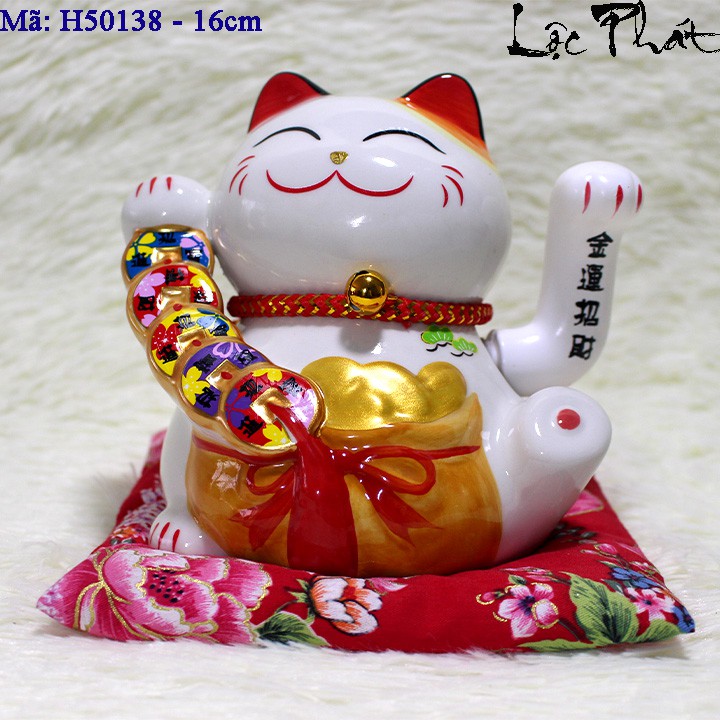 Mèo thần tài vẫy tay - cao 16cm