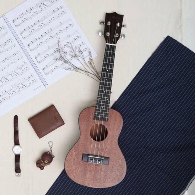 ( MUA 1 TẶNG 5) ĐÀN UKULELE CONCERT VIỀN ĐEN