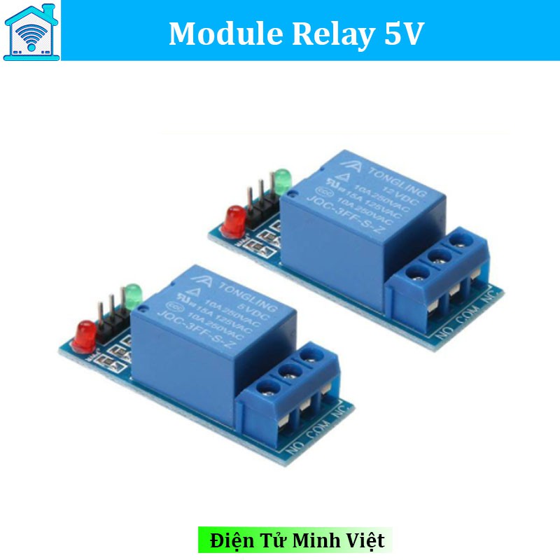 Module relay 5V, 1 kênh đóng cắt thiết bị điện 10A