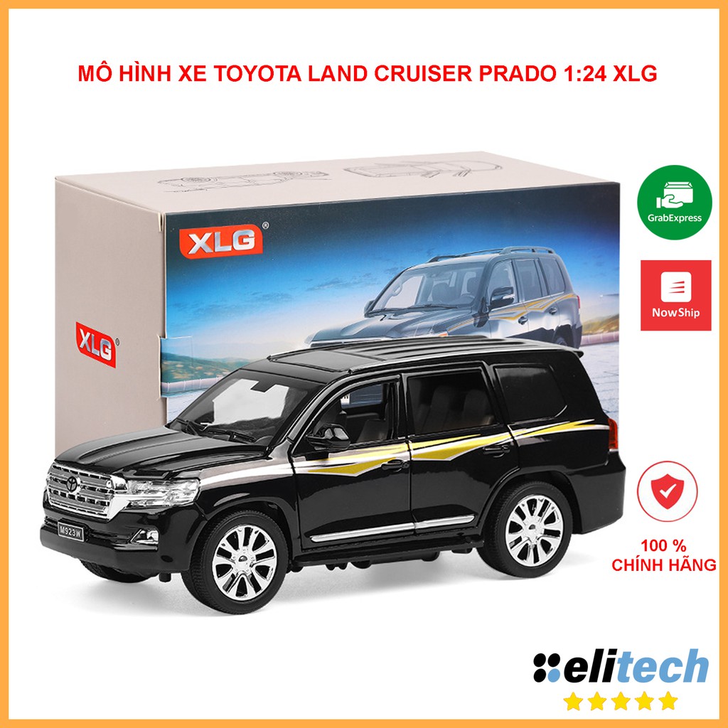 Xe mô hình Toyota Land Cruiser PRADO tỉ lệ 1:24 kim loại, mở 6 cửa, hãng XLG