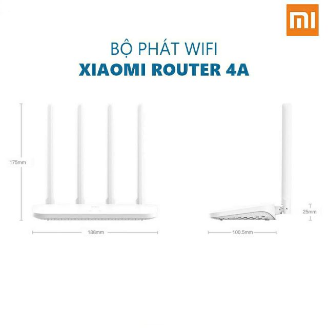 ️🎯️ Bộ Phát Wifi Xiaomi Mi Router Gen 4A Dual kênh 2.4G & 5G băng thông 1200Mbps ☑ BH 12 tháng  ( 💯 Chính Hãng )