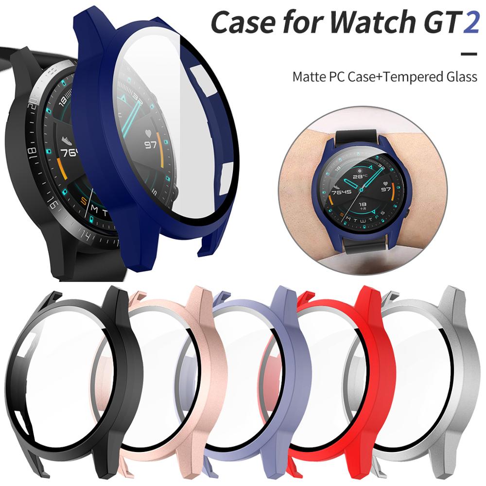 Ốp Bảo Vệ Mặt Đồng Hồ Bằng Pc Cứng Mặt Kính Cường Lực 42mm Cho Huawei Watch Gt 2 Gt 2