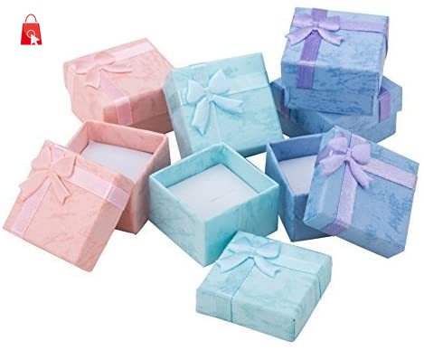 Set 5 hộp đựng trang sức hình vuông thiết kế xinh xắn 4x4cm Jp01