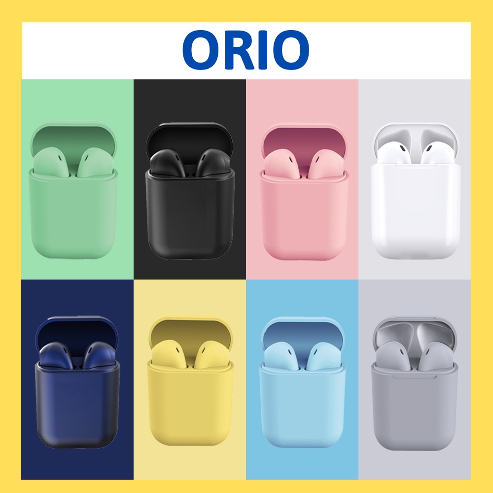 Tai Nghe Bluetooth Không Dây inpods i12 TWS cảm ứng có mic đàm thoại | Vỏ ốp lưng Case - Orio