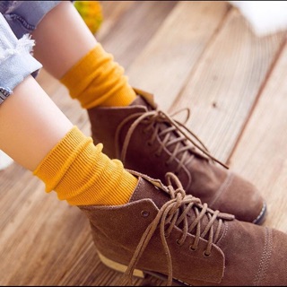 Tất vintage cao cổ gân nhỏ style Hàn Quốc