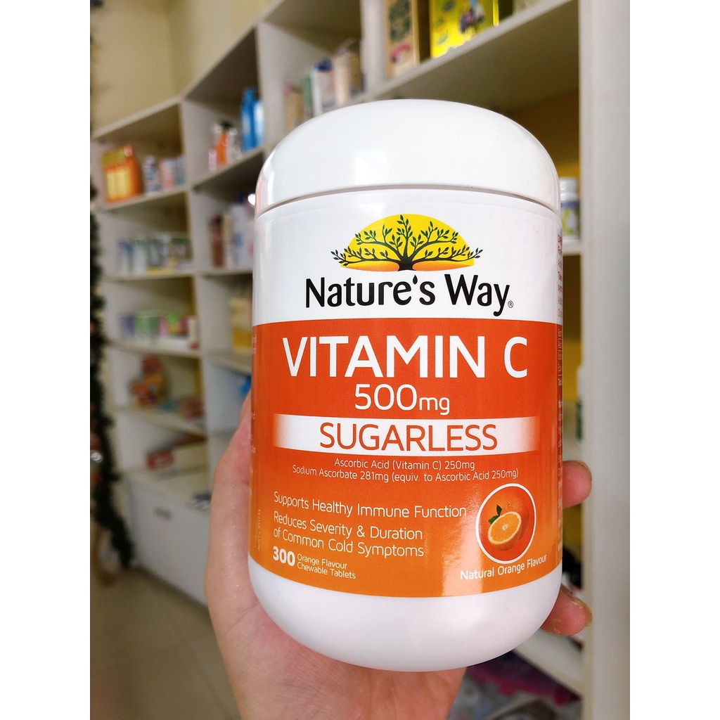 Nature's Way Vitamin C 500mg 300 Chewable Tablets Úc