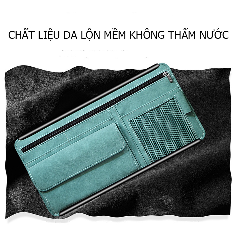 Ví Da Đựng Giấy Tờ Ô Tô Xe Hơi Đăng Kiểm Xe Nhiều Ngăn Cài Tấm Chắn Nắng Đẹp Sang Trọng VD003