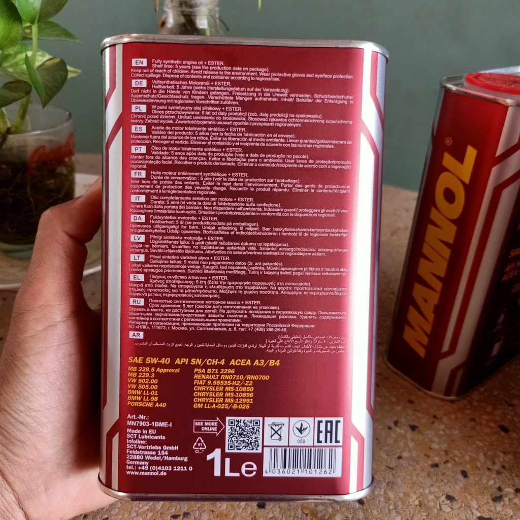 NHỚT TAY GA CAO CẤP CHÍNH HÃNG ĐỨC MANNOL ELITE 7903 SAE 5W40 ESTER