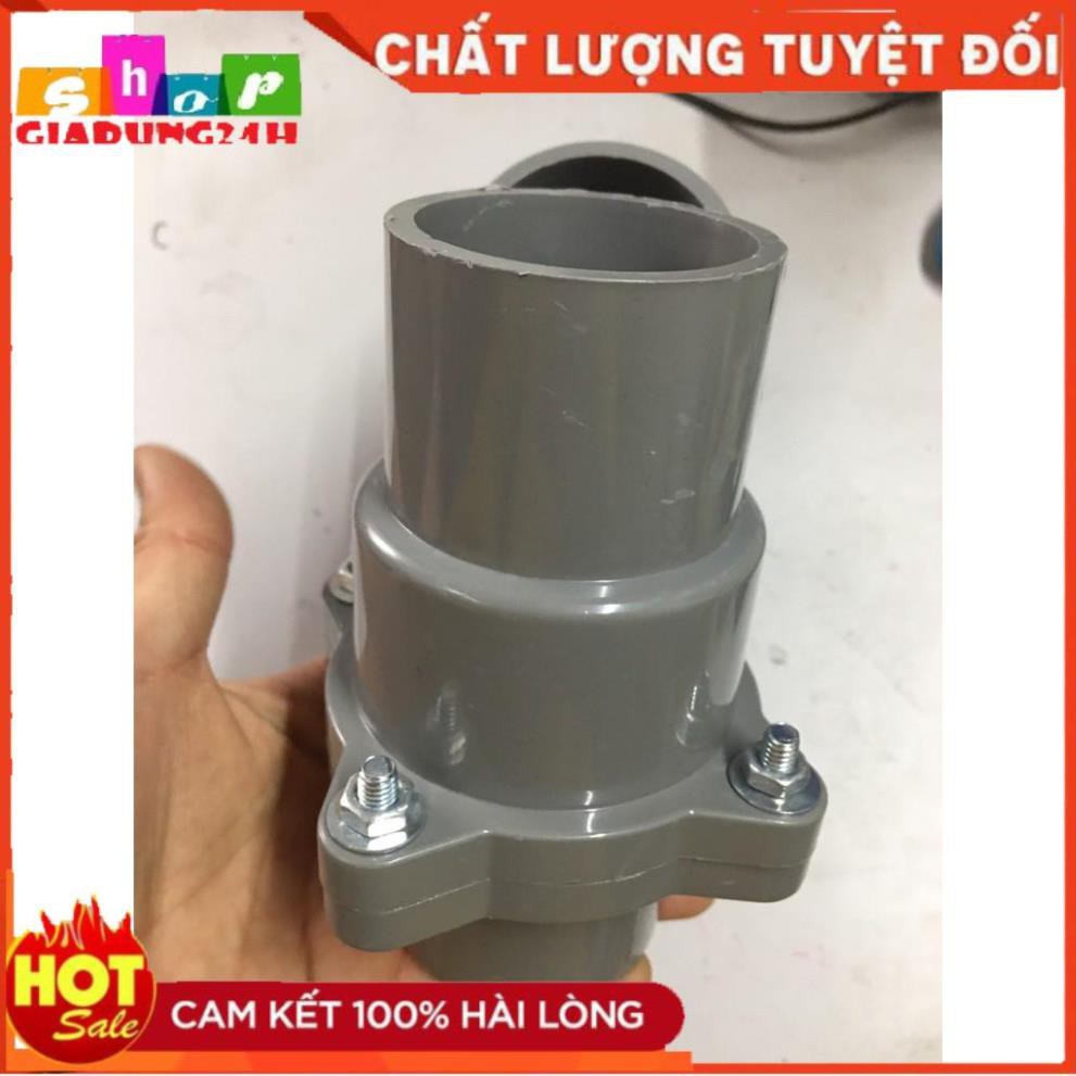 Van 1 chiều lá lật, 4 đinh nhựa Ánh Sáng, chõ trên cỡ ống Đk 21-27-34-42-48-60-Giadung24h