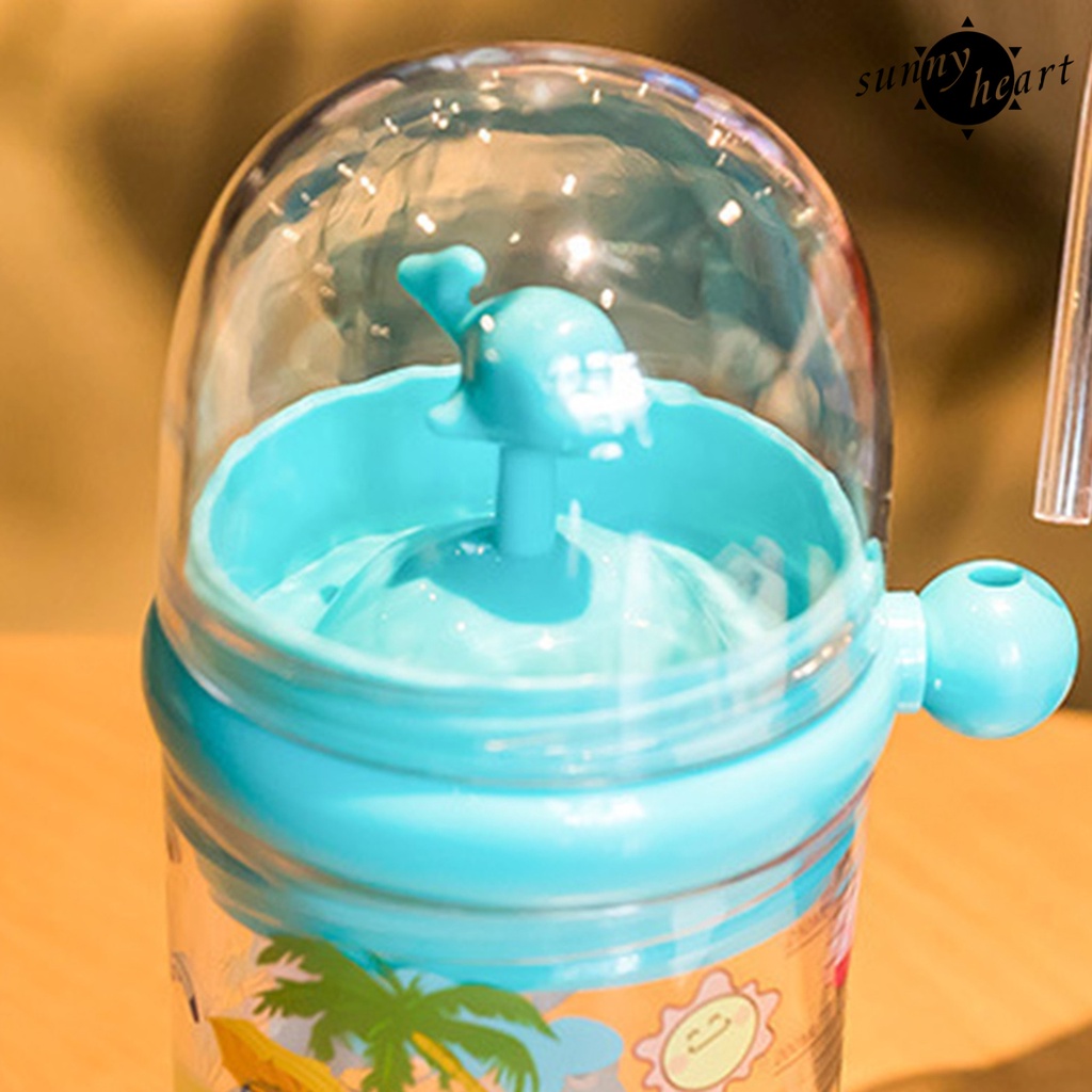 Bình Nước Hình Cá Voi Dễ Thương Dung Tích 250ml Có Ống Hút Tiện Dụng Cho Bé