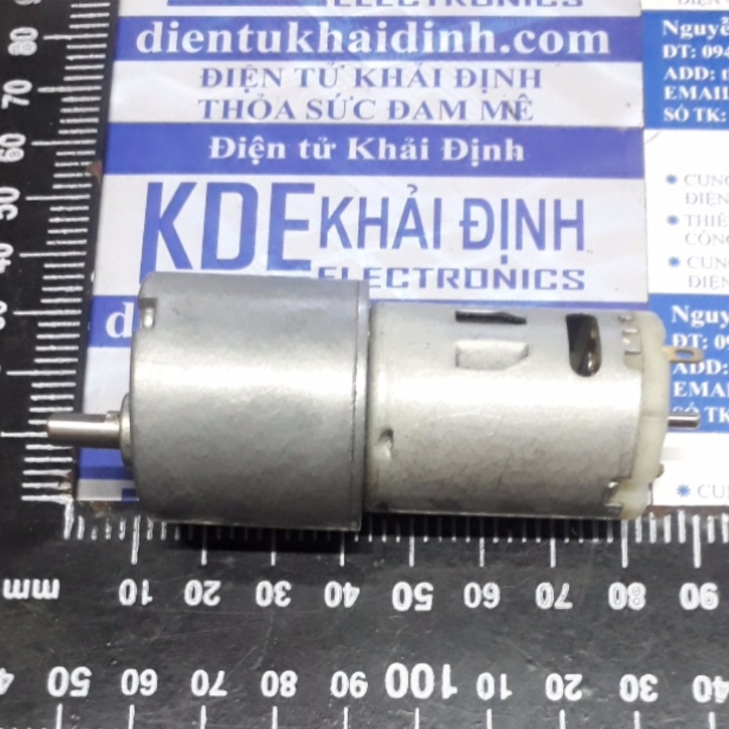 động cơ giảm tốc 385 6-24V 0.2A 4-18v/p trục D 5x10mm 140g kde4892