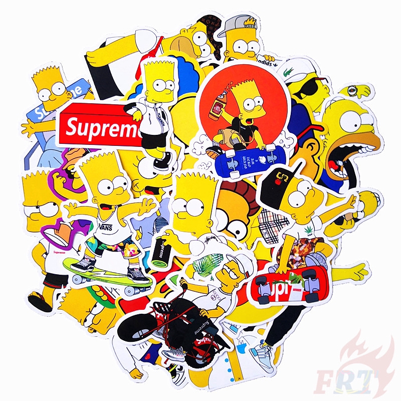 ❉ The Simpsons ： Fashion Brand Giấy và decal dán tường B ❉ 25Pcs/Set Cartoon Fashion DIY Doodle Decals Stickers