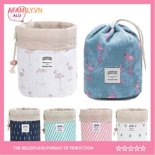 Túi đựng đồ trang điểm cỡ lớn thiết kế miệng tròn tiện dụng