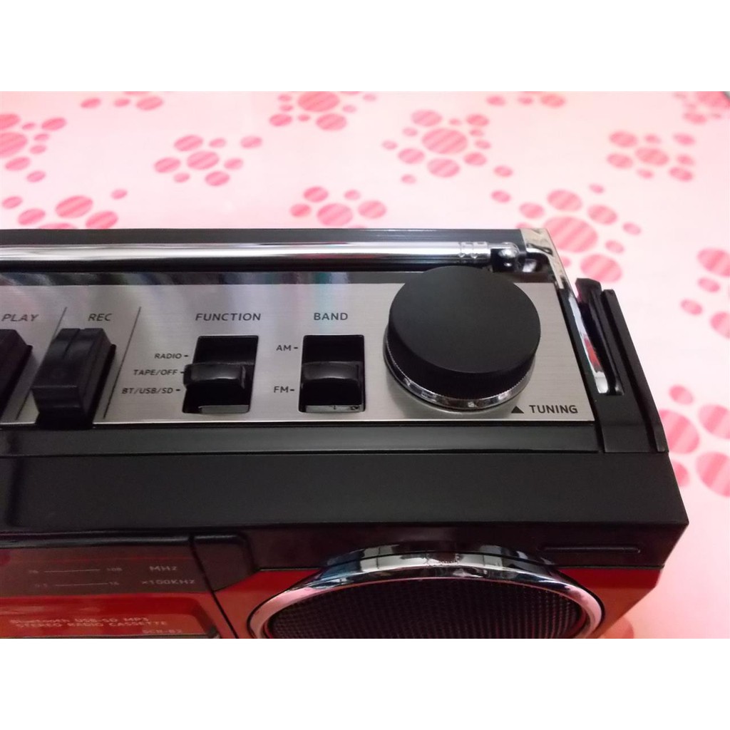 Đài Cassette Bluetooth SANSUI SCR-B2 Nhật Bản Kiểu Dáng Hiện Đại