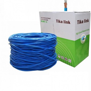 Thùng Dây mạng cat 6 loại 2 lớp bọc bạc chống nhiễu Tika-link 0989 full 305m