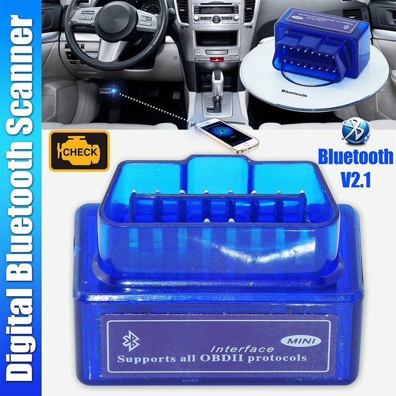 Thiết bị chẩn đoán lỗi ELM327 V2.1 OBD2 ELM 327 Bluetooth thích hợp cho Android / Symbian For OBDII Protocol