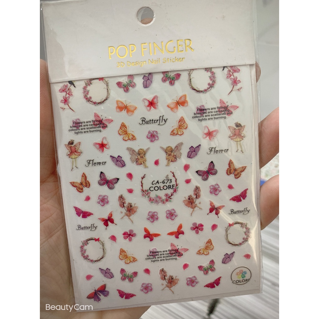 sticker buom  trang trí nail