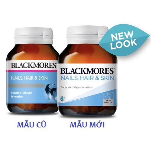 Blackmore Nail, Hair And Skin - 60 Viên Của Úc Mẫu Mới - Da Khỏe Mạnh, Tóc Mềm Mại, Móng Chắc Khỏe