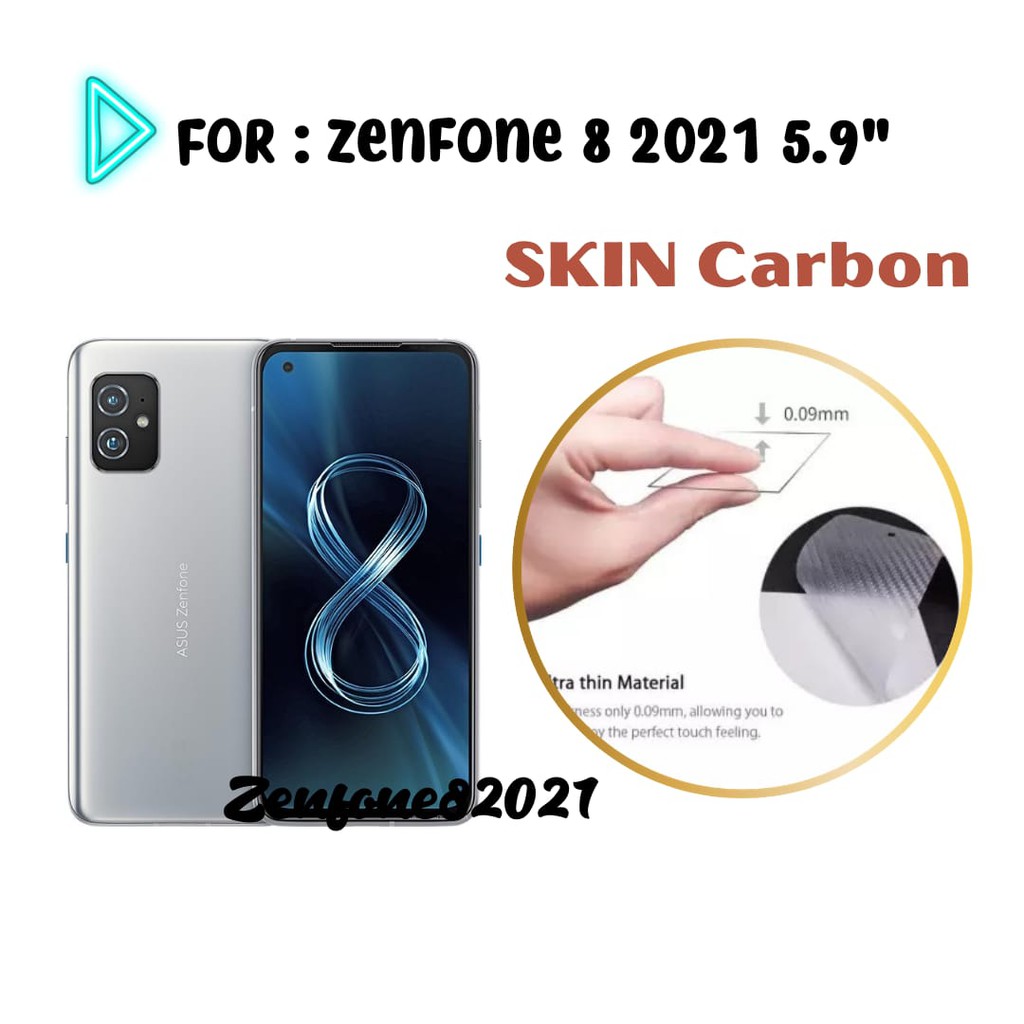 Miếng Dán Lưng Điện Thoại Bằng Sợi Carbon Garskin Cho Zenfone 8 2021 5.9