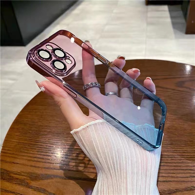 Ốp Điện Thoại iPhone 14 13 Pro max 14 plus Silicon case ốp lưng điện thoại iphone 14 promax PC Cứng Trong Suốt Chống Bụi Màu Gradient Sang Trọng Cho iP 14 Plus 13 12 Pro Max