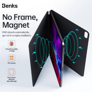 Benks For iPad Pro 11 12.9 Air 4 4th gen 10.9 inch 2021 2020 2018 Ultra thin PU Leather Double-Sided Magnetic Flip Smart Wake-up Sleep Holder Case thumbnail