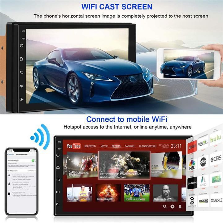 Màn Hình Ô Tô Cảm Ứng Thông Minh Dvd 7 Inch Android 9.1 Kèm Camera Lùi Bản Tiếng Viêt Điều Khiển Vô Lăng Control