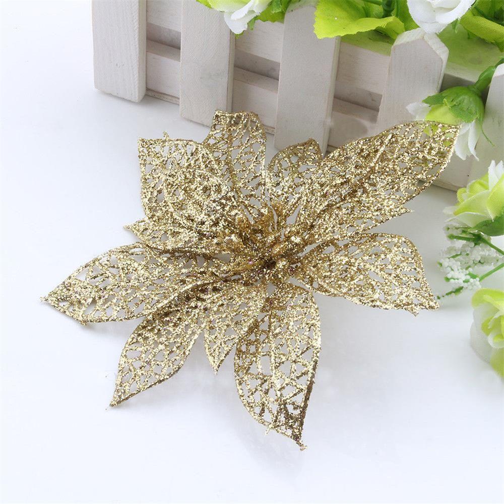 10 Bông Hoa Giáng Sinh Thời Trang Bằng Kim Loại 6 &quot;24