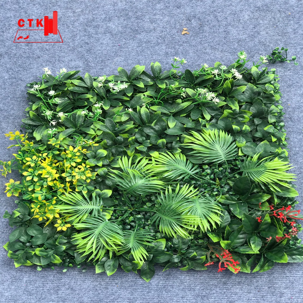 Thảm cỏ treo tường, cỏ nhựa nhân tạo trang trí ban công, bụi cỏ B1 (50 cm x 50 cm)