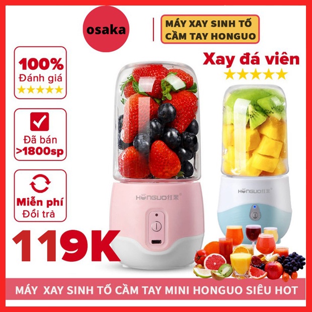 Máy Xay Sinh Tố Cầm Tay Mini Sạc Pin - Máy Xay Sinh Tố Cầm Tay Đa Năng Mini 300ml