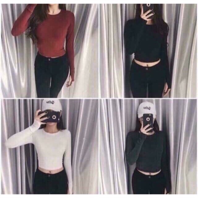 Áo croptop dài tay