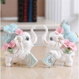 Cặp voi phong thủy 13cm cầu may mắn tài lộc - mẫu 01