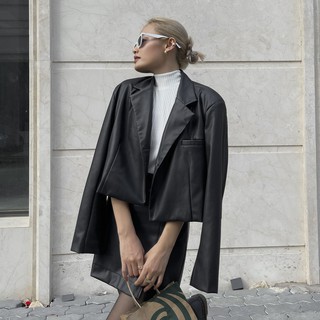 TATICHU - Áo blazer da đen - Leather blazer