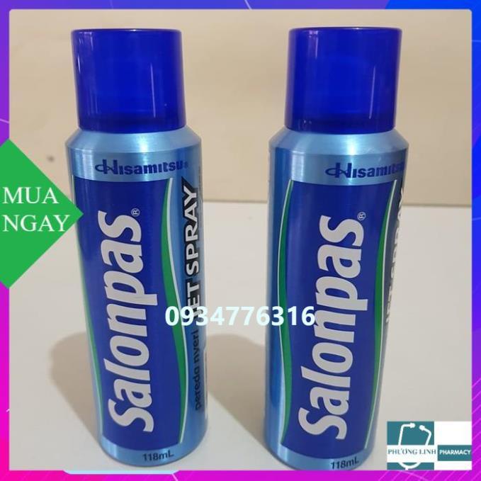 Salonpas jet spray 118ml xịt trực tiếp giảm đau nhanh chóng hiệu quả