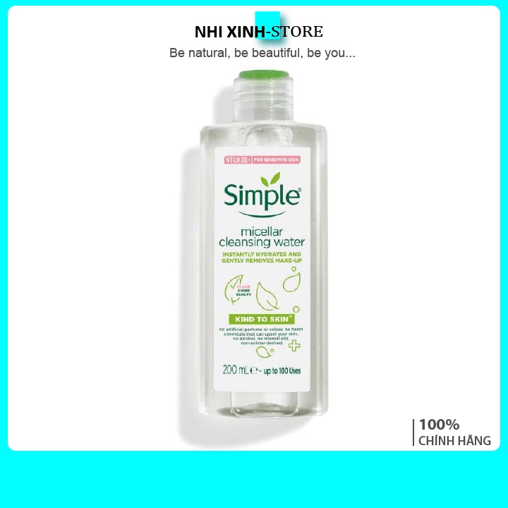 Nước Tẩy Trang Simple Kind to Skin Micellar Cleansing Water