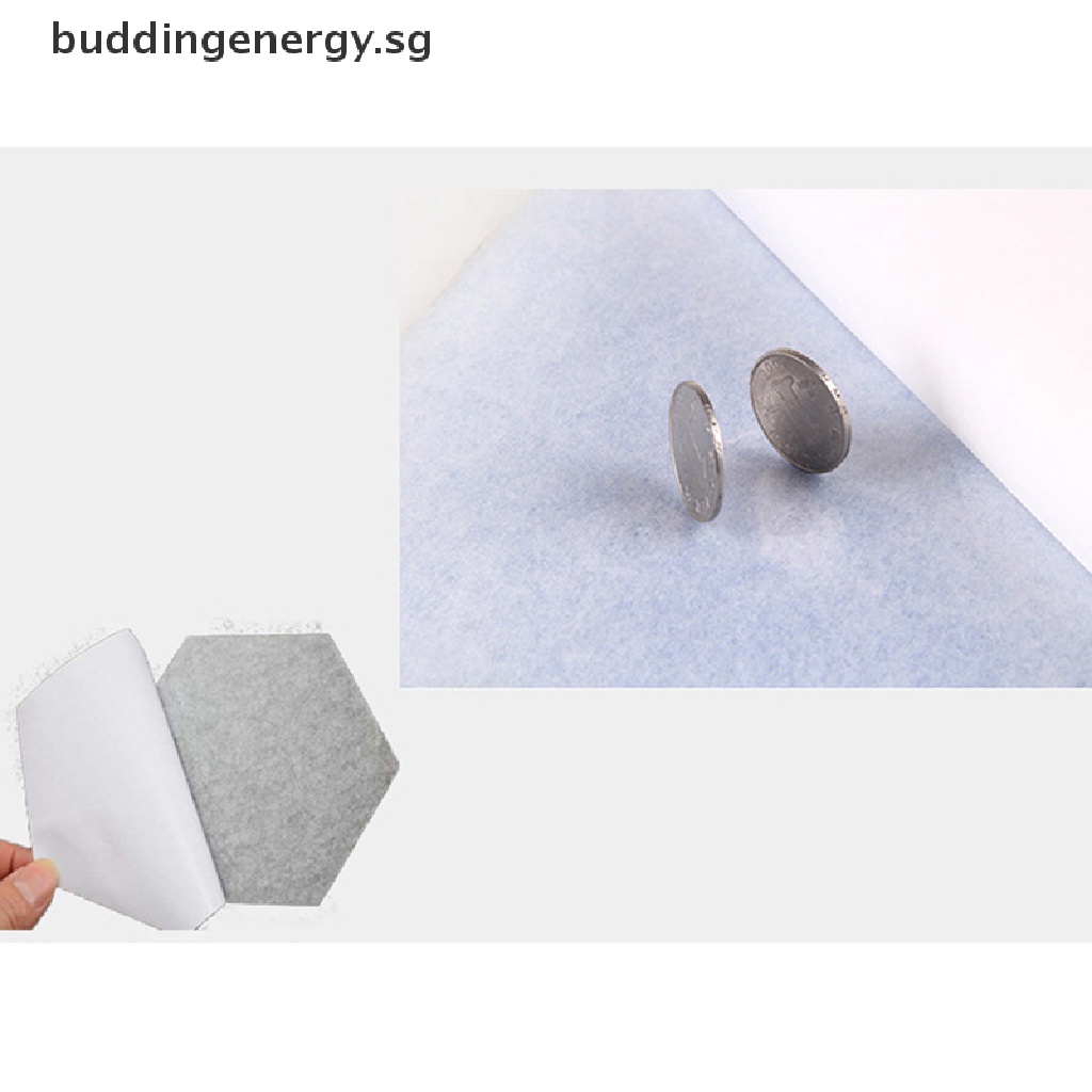 {BUDDI} Bảng Ghim Hình Lục Giác Bằng Vải Nỉ Dán Tường Trang Trí Nhà Cửa {buddingenergy.sg}