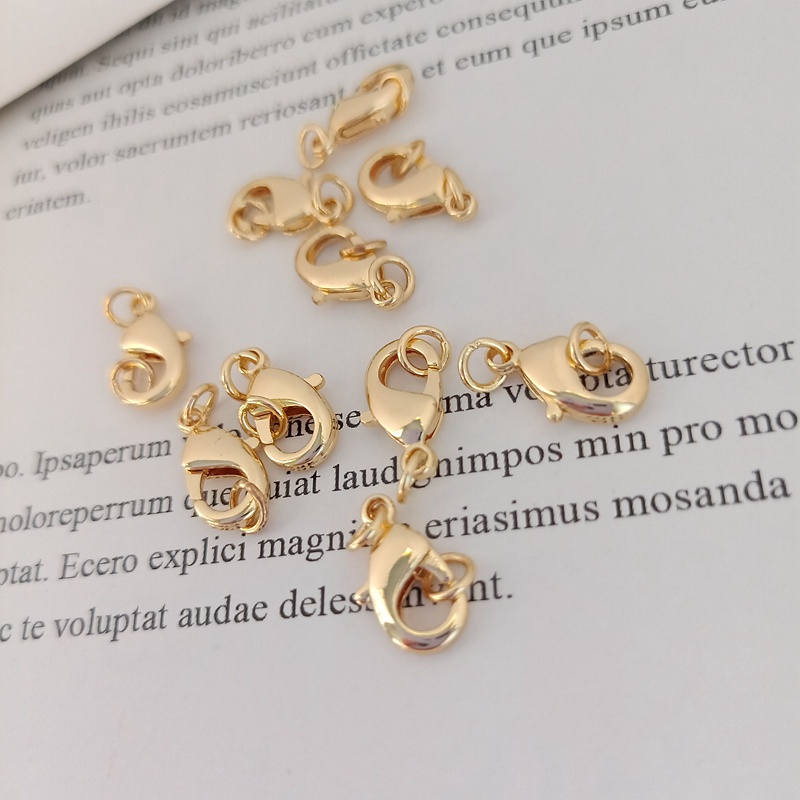 Móc Khóa Càng Cua Mạ Vàng 14K 5*10mm Chuyên Dụng Làm Đồ Trang Sức diy