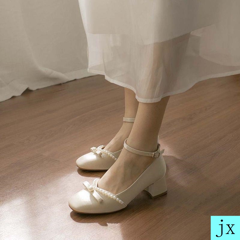 Giày cao gót phong cách lolita retro thời trang mùa thu dành cho nữ