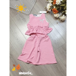 SIZE 3-7 (11-20KG) ĐỒ BỘ BÉ GÁI ÁO SÁT NÁCH QUẦN ỐNG RỘNG VẢI ĐŨI THUN HIỆU ALADO
