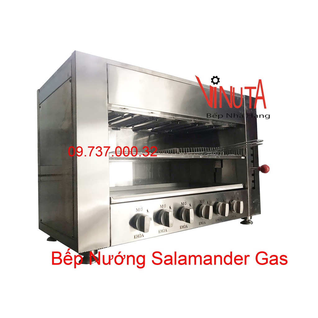 Lò nướng salamander 6 họng gas, bếp nướng thịt bằng gas